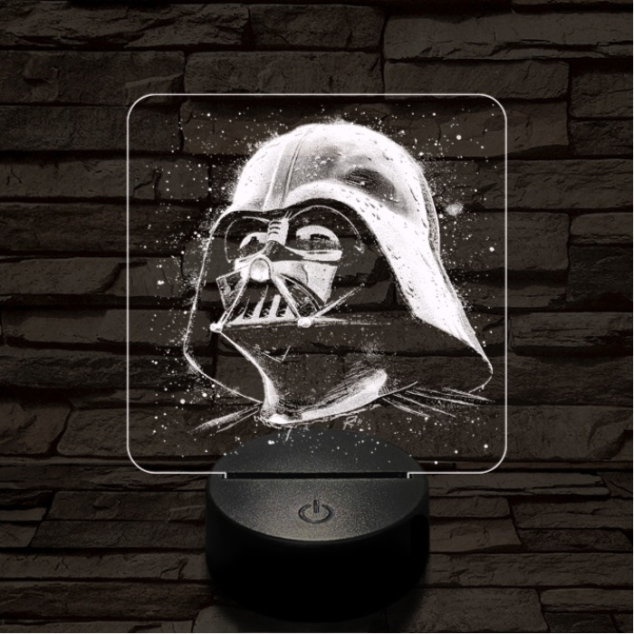 Vader sisakja 7 színű valósághű 3D led lámpa