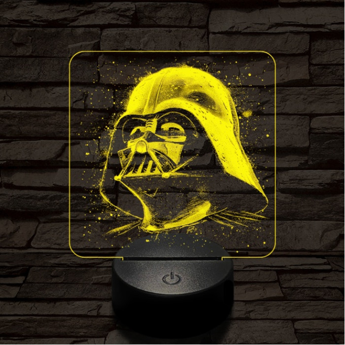 Vader sisakja 7 színű valósághű 3D led lámpa