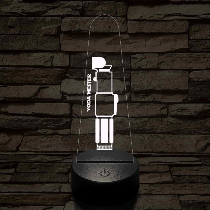 Yoda Mester fénykardja 7 színű 3D led lámpa