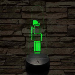 Yoda Mester fénykardja 7 színű 3D led lámpa