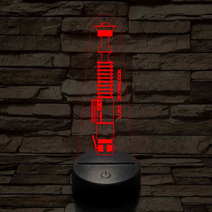 Luke Skywalker fénykardja 7 színű 3D led lámpa