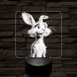 Csapzott Hopsz nyuszi 7 színű valósághű 3D led lámpa