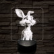 Csapzott Hopsz nyuszi 7 színű valósághű 3D led lámpa