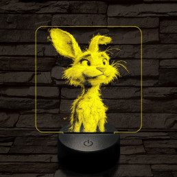 Csapzott Hopsz nyuszi 7 színű valósághű 3D led lámpa