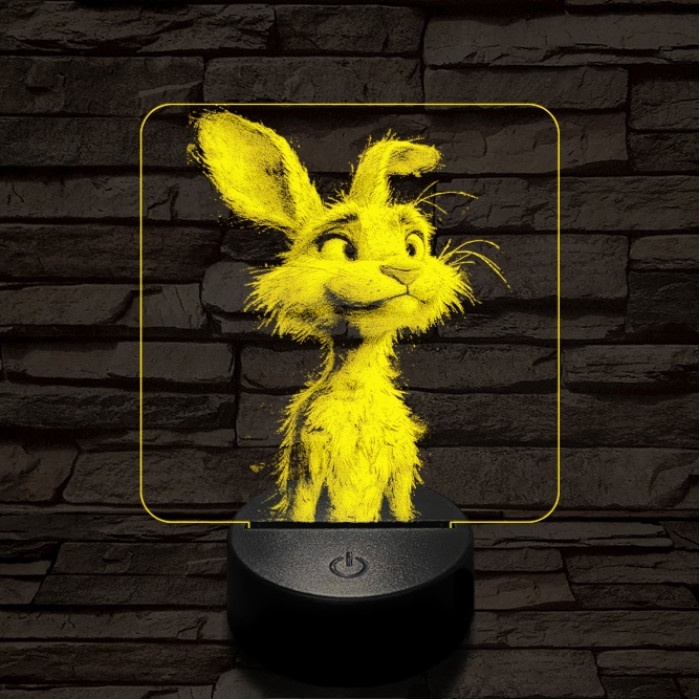 Csapzott Hopsz nyuszi 7 színű valósághű 3D led lámpa