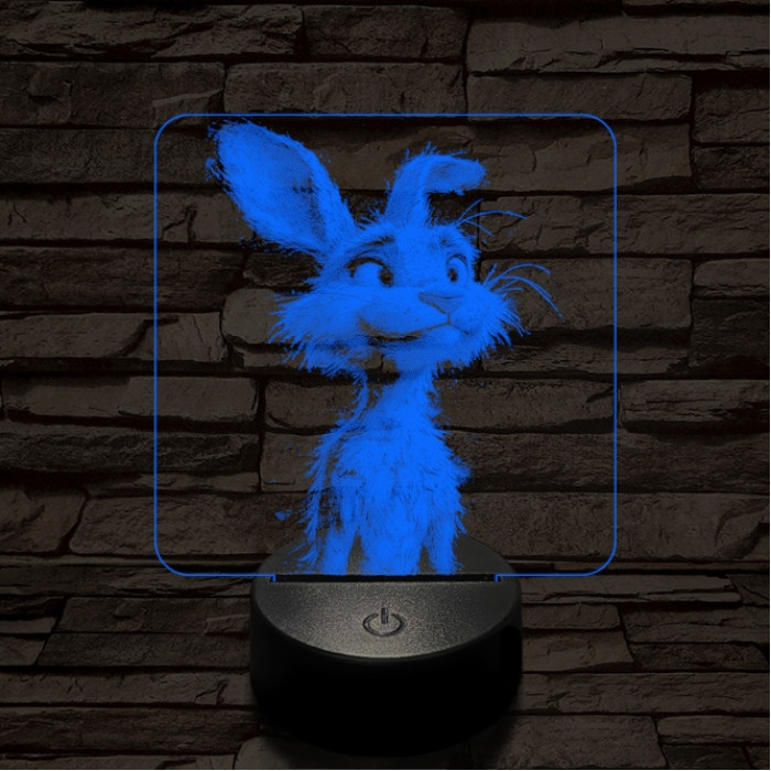 Csapzott Hopsz nyuszi 7 színű valósághű 3D led lámpa