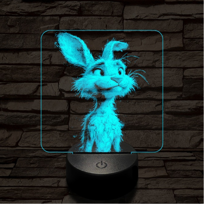Csapzott Hopsz nyuszi 7 színű valósághű 3D led lámpa