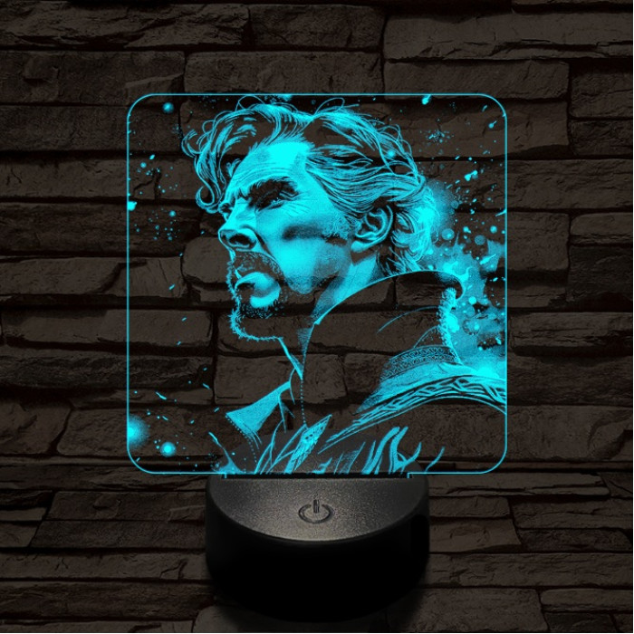 A mágus doktor 7 színű valósághű 3D led lámpa