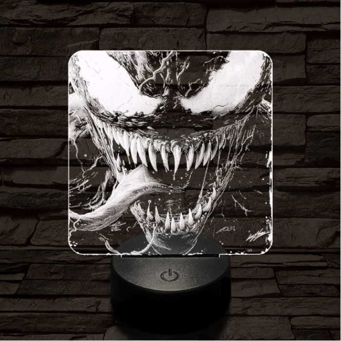 Venom éhes 7 színű valósághű 3D led lámpa
