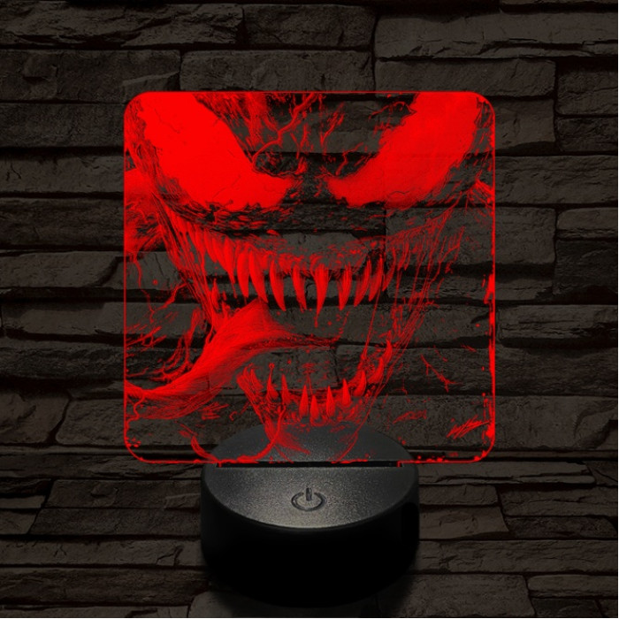 Venom éhes 7 színű valósághű 3D led lámpa