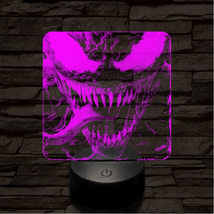 Venom éhes 7 színű valósághű 3D led lámpa