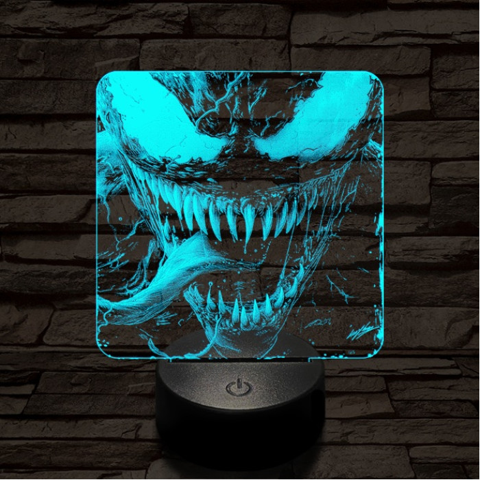 Venom éhes 7 színű valósághű 3D led lámpa