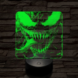 Venom éhes 7 színű valósághű 3D led lámpa