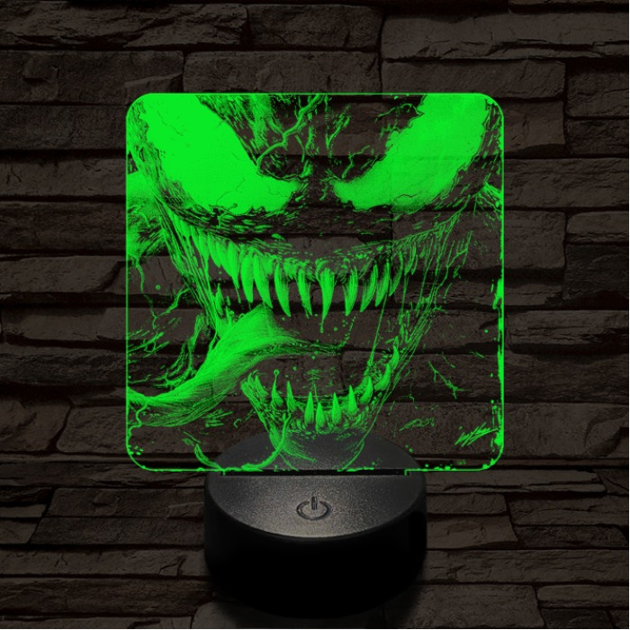 Venom éhes 7 színű valósághű 3D led lámpa