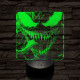 Venom éhes 7 színű valósághű 3D led lámpa