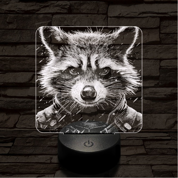 Mordály elszánt 7 színű valósághű 3D led lámpa