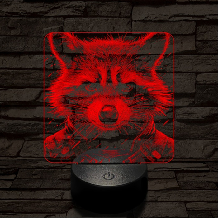 Mordály elszánt 7 színű valósághű 3D led lámpa