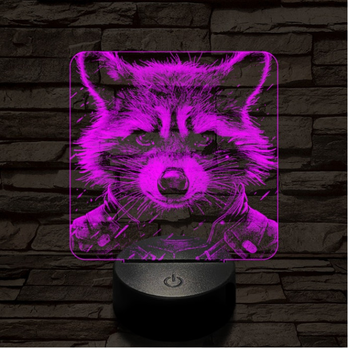 Mordály elszánt 7 színű valósághű 3D led lámpa