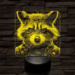 Mordály elszánt 7 színű valósághű 3D led lámpa