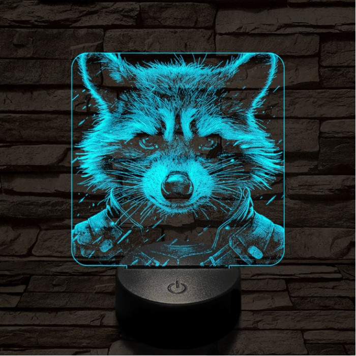 Mordály elszánt 7 színű valósághű 3D led lámpa