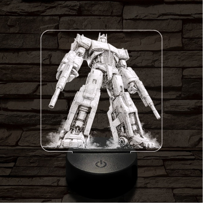 Optimus harcra kész 7 színű valósághű 3D led lámpa