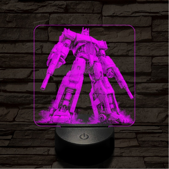 Optimus harcra kész 7 színű valósághű 3D led lámpa