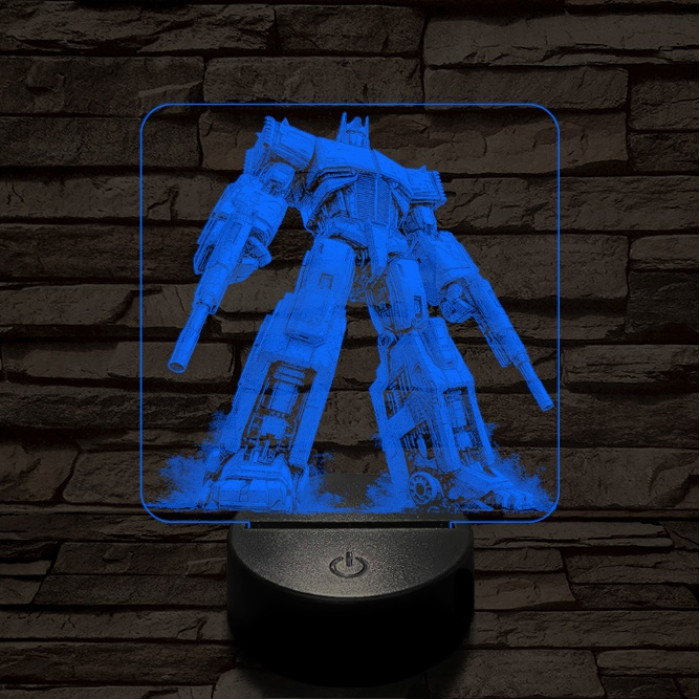 Optimus harcra kész 7 színű valósághű 3D led lámpa