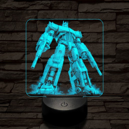 Optimus harcra kész 7 színű valósághű 3D led lámpa