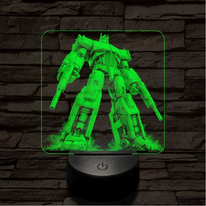 Optimus harcra kész 7 színű valósághű 3D led lámpa