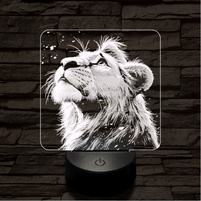 Szimba magányos 7 színű valósághű 3D led lámpa