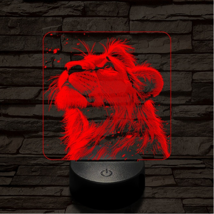 Szimba magányos 7 színű valósághű 3D led lámpa