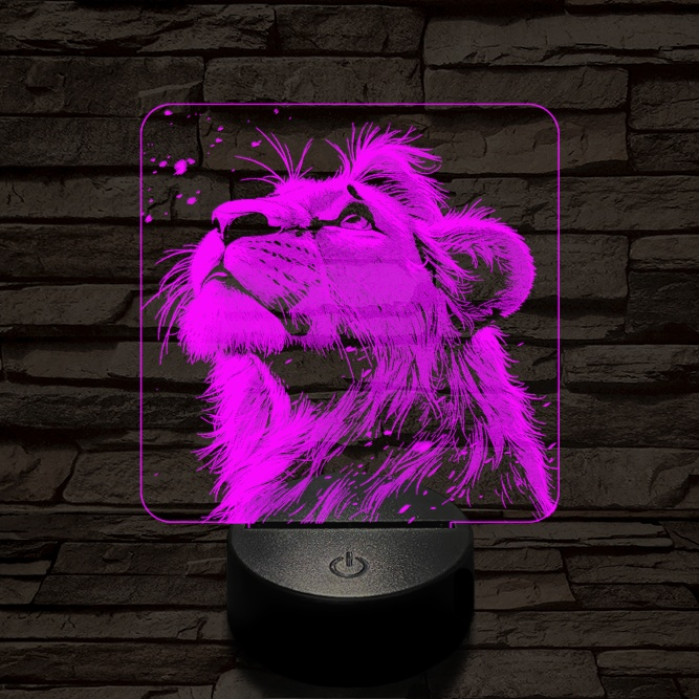 Szimba magányos 7 színű valósághű 3D led lámpa