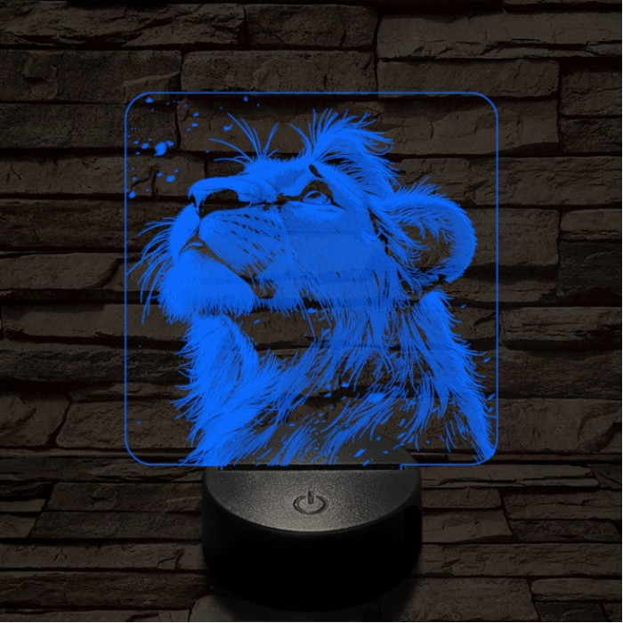 Szimba magányos 7 színű valósághű 3D led lámpa