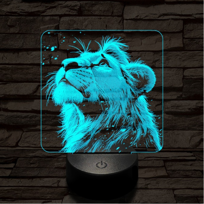 Szimba magányos 7 színű valósághű 3D led lámpa