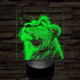 Szimba magányos 7 színű valósághű 3D led lámpa