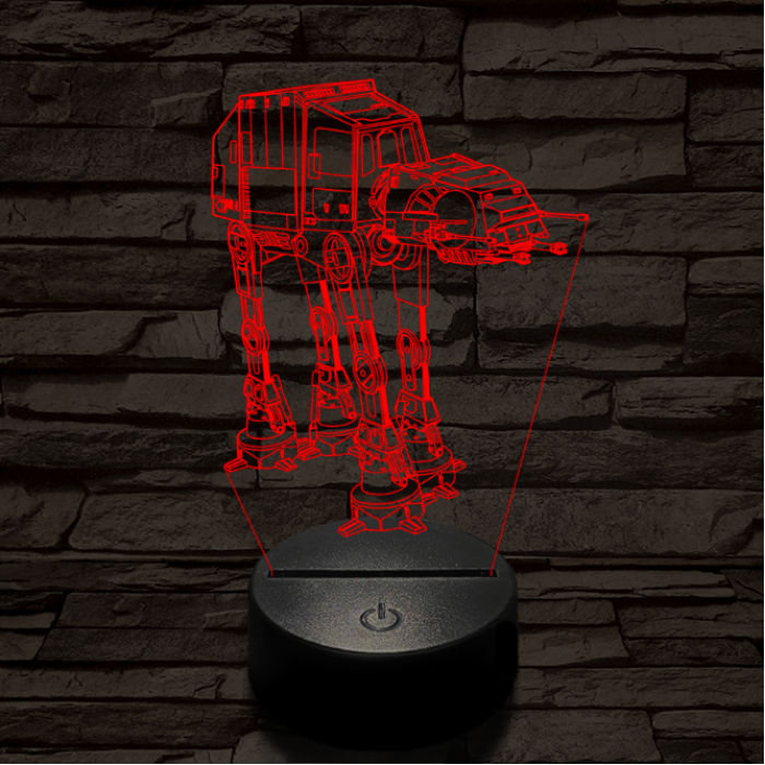 Birodalmi lépegető 7 színű  3D led lámpa