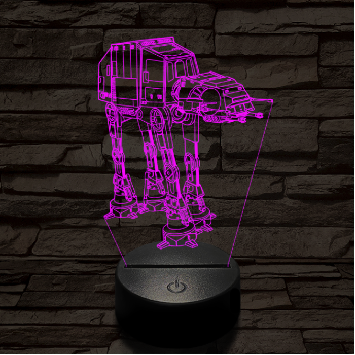 Birodalmi lépegető 7 színű  3D led lámpa