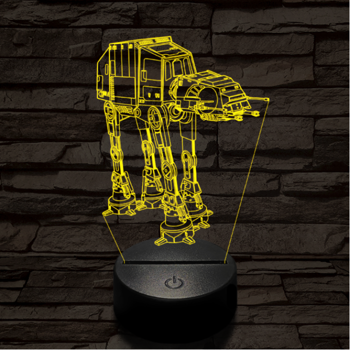 Birodalmi lépegető 7 színű  3D led lámpa