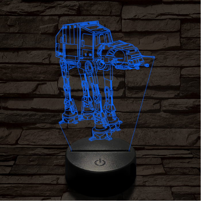 Birodalmi lépegető 7 színű  3D led lámpa