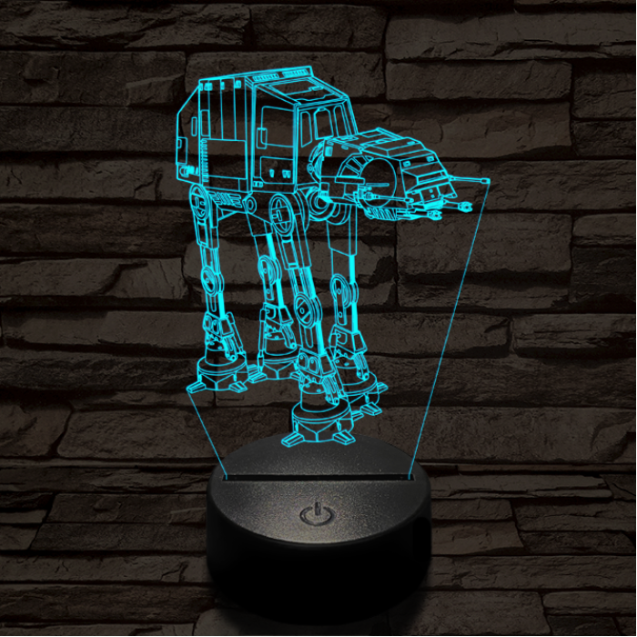 Birodalmi lépegető 7 színű  3D led lámpa