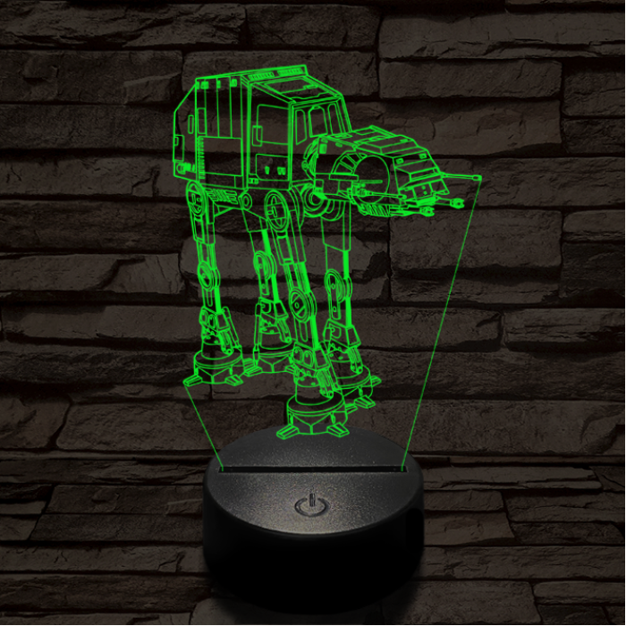 Birodalmi lépegető 7 színű  3D led lámpa