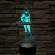 Anime iskolai egyenruhás lány 7 színű 3D led lámpa