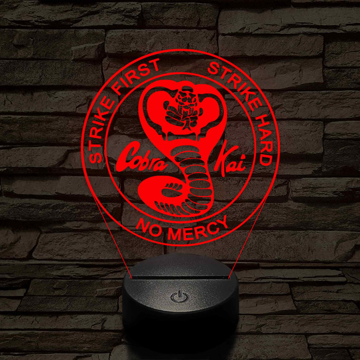 Cobra Kai 7 színű 3D led lámpa