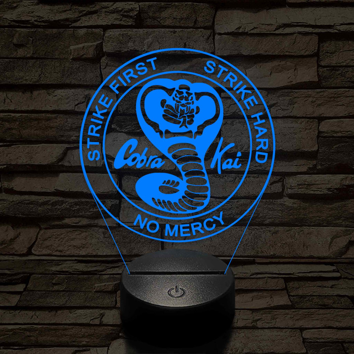 Cobra Kai 7 színű 3D led lámpa