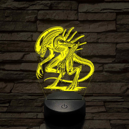 Alien Xeno 7 színű 3D led lámpa