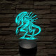 Alien Xeno 7 színű 3D led lámpa