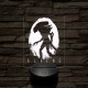 Aliens logo 7 színű 3D led lámpa