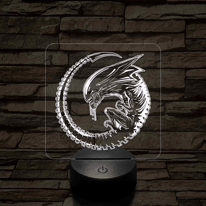 Alien Baby 7 színű 3D led lámpa
