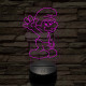 Hupikék-törpikék 7 színű  3D led lámpa