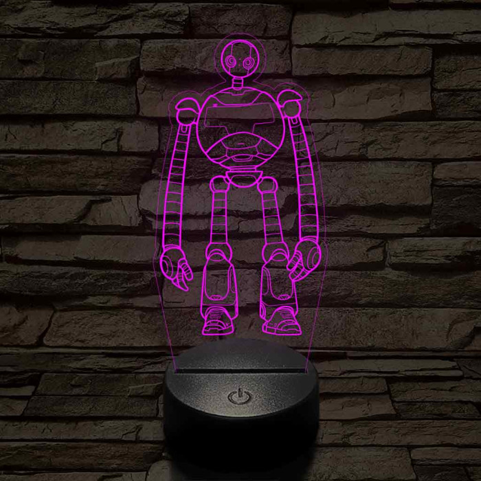 Vad Robot Rozzum 7134 „Roz” 7 színű  3D led lámpa